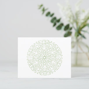 Green Mandala Holiday Postcard