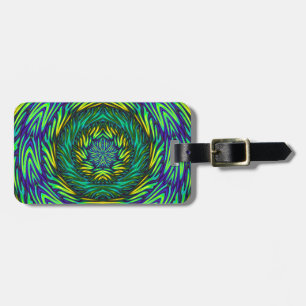 Green Mandala Luggage Tag