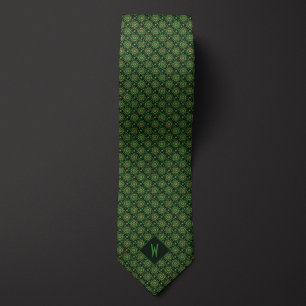 Green Mandala Pattern Tie