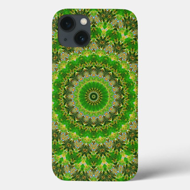 Green Mandala Wheel Case-Mate iPhone Case (Back)