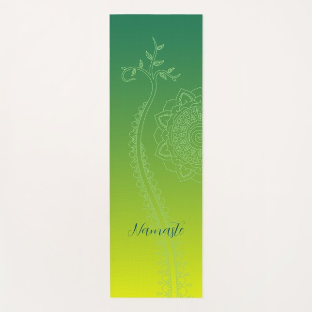 Green Mandala Yoga Mat (Front)
