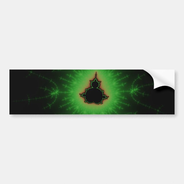 Green Mandelbrot Set Bumper Sticker (Front)
