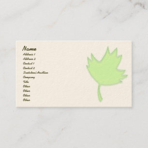 Green Maple Leaf Profile Card