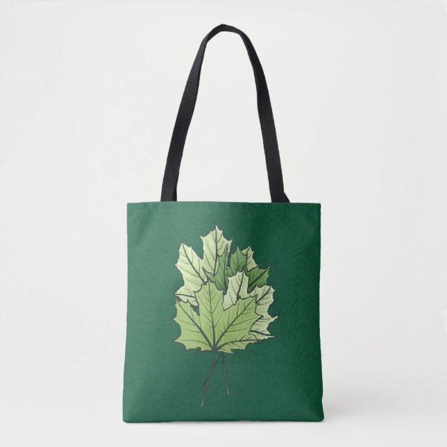 Green Maple Leaves In Spring Tote Bag (Front)