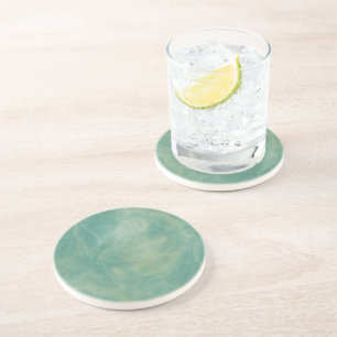 green marble abstract  coaster