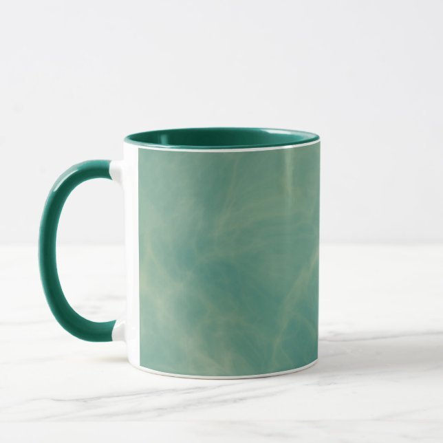 green marble abstract   mug (Left)