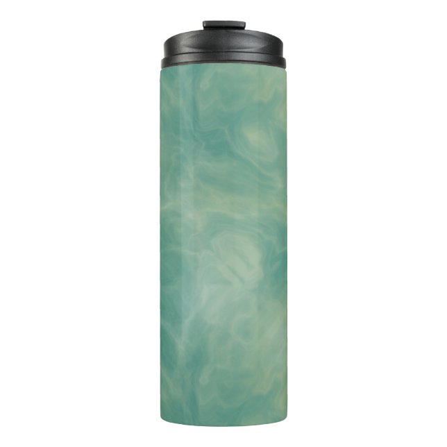 green marble abstract   thermal tumbler (Front)