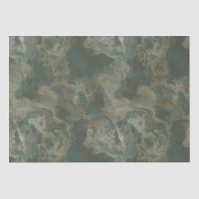 green marble abstract  tissue paper (Front)