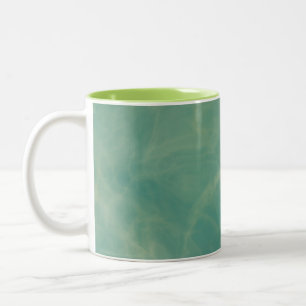 green marble abstract Two-Tone coffee mug
