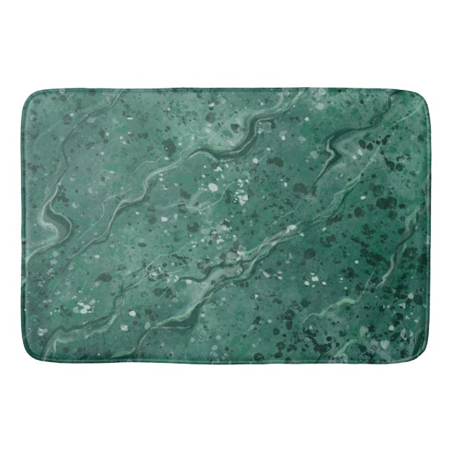 Green Marble Bath Mat Rug (Front)