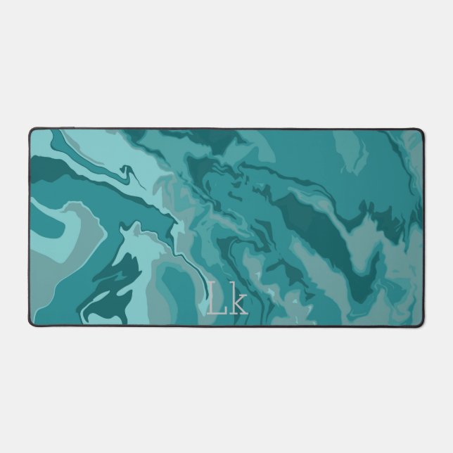 Green Marble Colour  Desk Mat (Front)