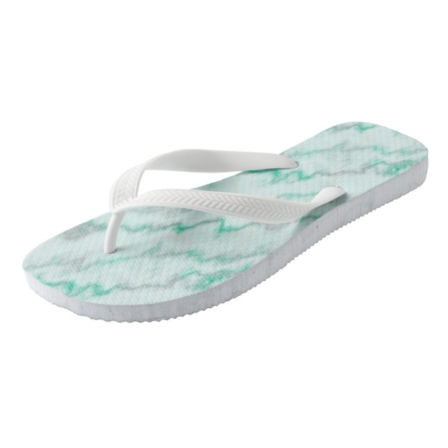 Green Marble Jandals (Angled)