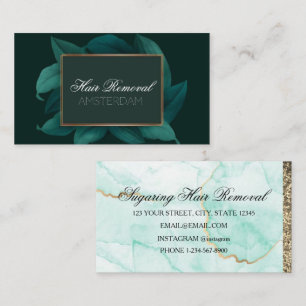 Green Marble Leafs Classic Business Card