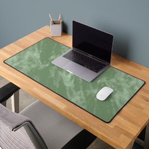 Green Marble Look Desk Mat