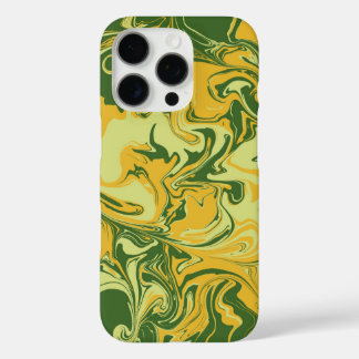 Green marble - paper marbling style iPhone 16 pro case