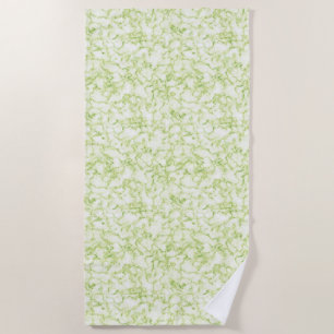 Green Marble Pattern Beach Towel