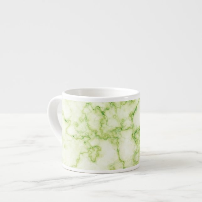 Green Marble Pattern Espresso Cup (Front Left)