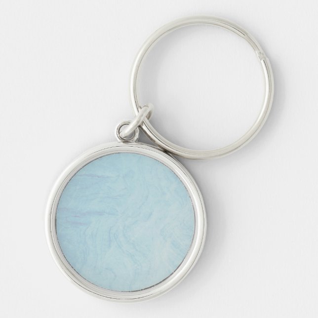 Green Marble Premium Round Keychain (Front)