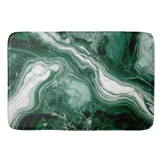 Green marble texture bath mat (Front)