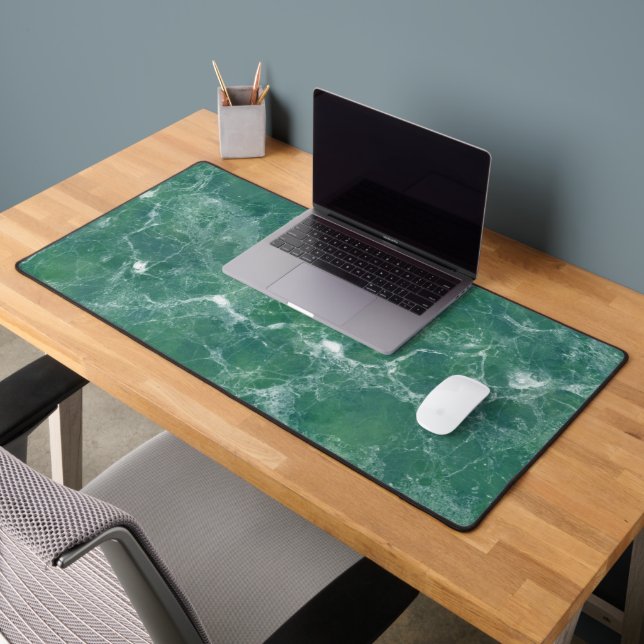 Green Marble Texture Desk Mat (Office 2)