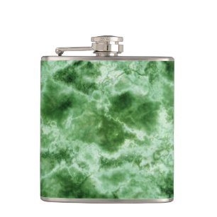 Green Marble Texture Hip Flask