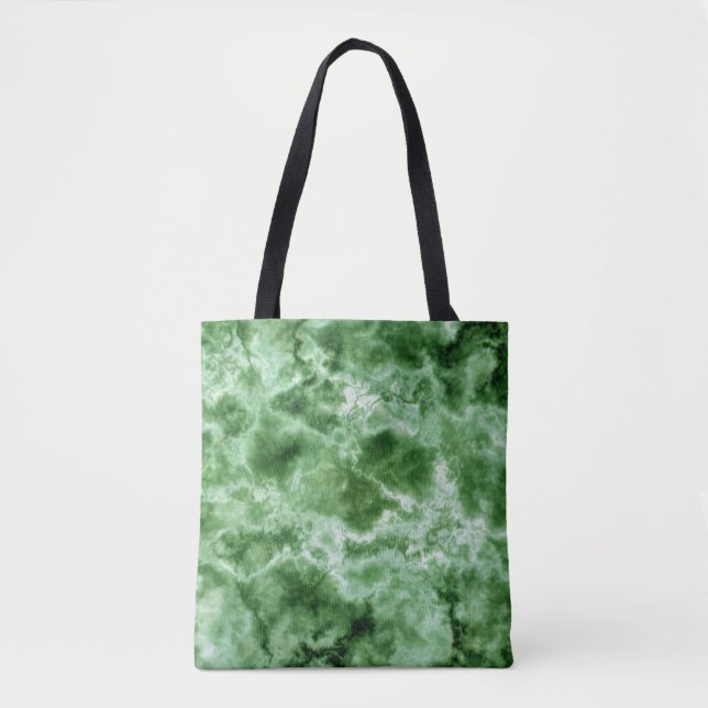 Green Marble Texture Tote Bag (Front)