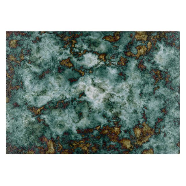 Green Marble Texture With Veins Cutting Board (Front)