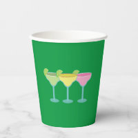 Green Margarita Glasses Party Cups
