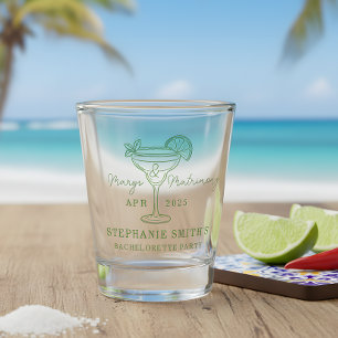 Green Margs and Matrimony Bachelorette Party  Shot Glass