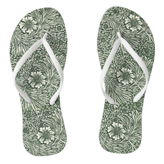 Green Marigold Elegance: Step Into Nature Jandals