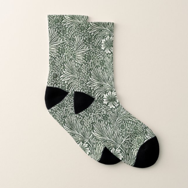 Green Marigold Garden Walk Socks (Pair)