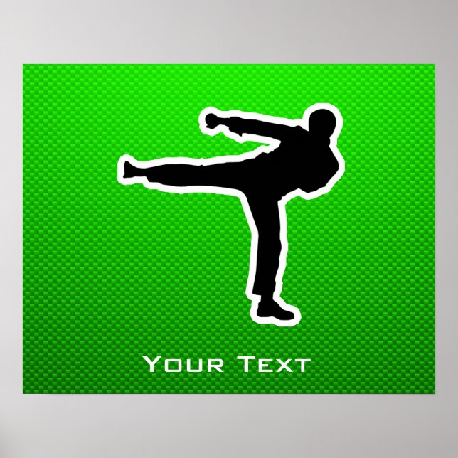 Green Martial Arts Poster (Front)