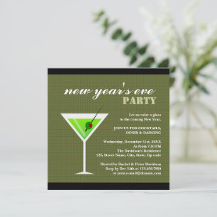 Green Martini Invitation