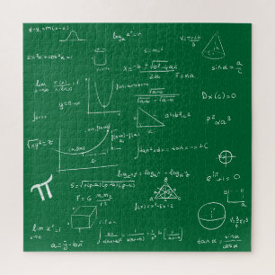 Green Mathematic Formulas and Equations Jigsaw Puzzle
