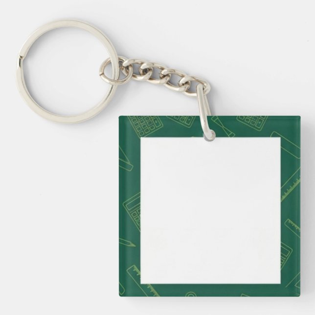 Green Mathematical Key Ring (Front)