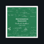 Green Mathematics Graduate Class of Graduation Napkin<br><div class="desc">Beautiful and elegant green graduation napkins with a pattern of mathematic equations and graphics for your celebration. Illustrated and designed by Patricia Alvarez.</div>