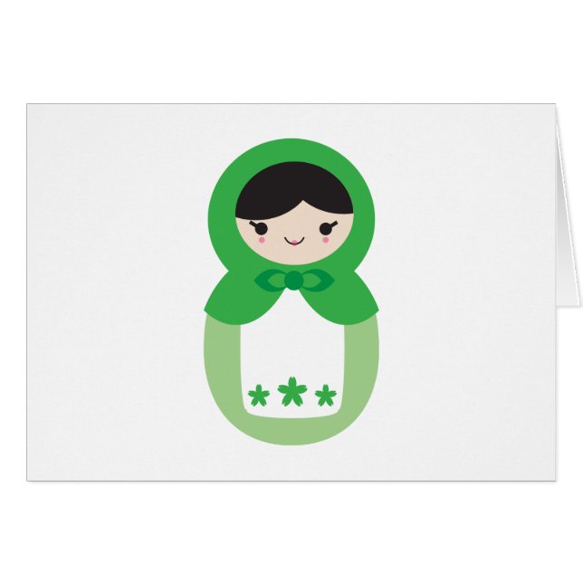 Green Matryoshka Doll (Front Horizontal)