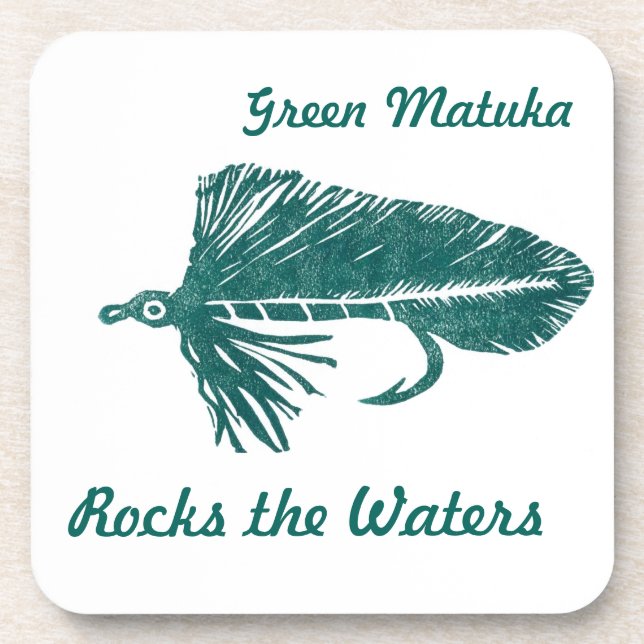 "Green Matuka" Streamer Fly Coaster (Front)