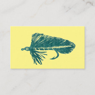 Green Matuka streamer, fly tying, fly fishing art Enclosure Card