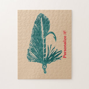 Green Matuka streamer fly tying, fly fishing art Jigsaw Puzzle