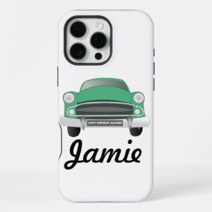 Green Mean Retro Car Boy's Birthday iPhone 16 Pro Max Case