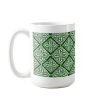 Green Medallions coffee mug