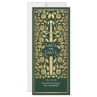 Green Mediaeval Sword Save the Date Invitation