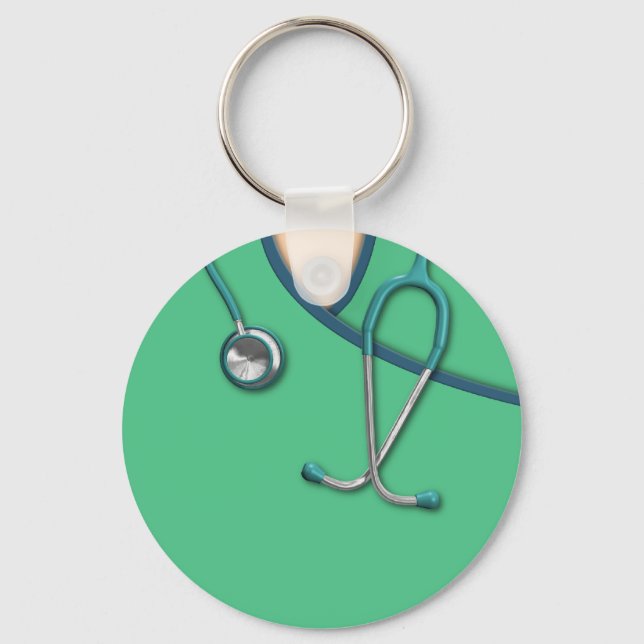 Green Medical Scrubs Key Ring (Front)