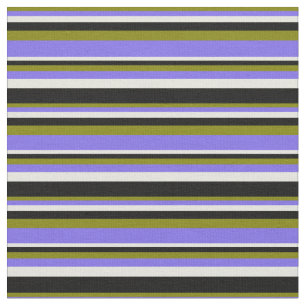 Green, Medium Slate Blue, Beige & Black Coloured Fabric