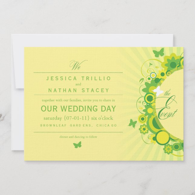 Green Medley 5x7 Invitations (Front)