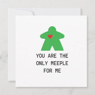 Green Meeple Board Game Valentine Card