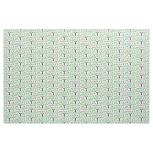 Green Megaphones Cheerleader Design Fabric