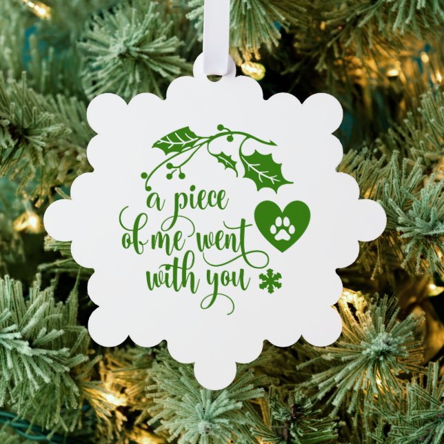 Green Memorial Christmas  Tree Decoration Card (Insitu (Tree))