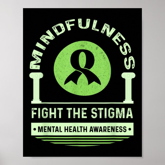 Green Mental Health Awareness Month Fight The Stig Poster (Front)